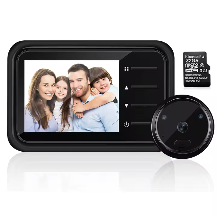 Timbre de Puerta Inteligente Elecpow con Cámara Infrarroja y Visión Nocturna LCD de 2.4 Pulgadas Almacenamiento Automático de Fotos 3 Tonos - 1