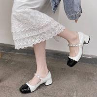 Zapatos Mary Jane Retro 2025 Estilo Pequeño Nuevo con Tacones Gruesos de Cuero para Mujeres - details 2