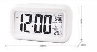 1 reloj despertador Digital L con temperatura pantalla grande retroiluminado Sensor de brillo inteligente repetición para dormitorio, hogar, oficina y Tra - details 0