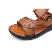 Sandalias de verano para hombre, cómodas sandalias de cuero con plataforma para exteriores, suela suave antideslizante, zapatos informales de trekking para verano, zapatos de playa para niño - details 28