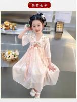 Vestido de Princesa Hanfu Nuevo Verano 2025 Estilo Chino Antiguo para Niñas - details 7