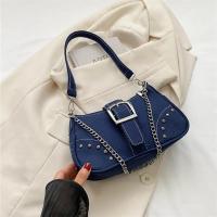 Bolso Retro Simple para axila, bolso de hombro informal de tendencia a la moda, bolso cruzado con textura informal de lona para mujer - details 20