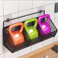 Cesta de iluminación de cocina moderna montada en la pared, organizador de alambre de metal duradero para especias, cebollas y verduras, perfecto para - details 1
