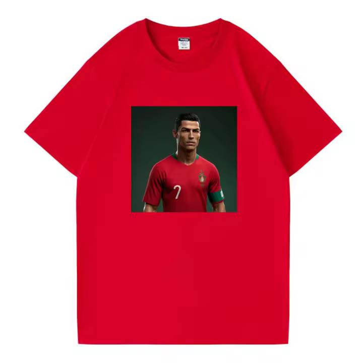 2025 Camiseta para hombre Camiseta negra de algodón puro Camisetas Ronaldo top blanco - 1
