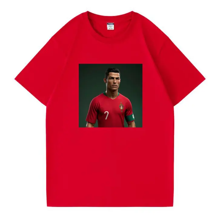 2025 Camiseta para hombre Camiseta negra de algodón puro Camisetas Ronaldo top blanco - 1