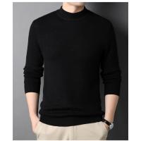 Suéter de Cachemira con Cuello medio alto para hombre, jerseys de punto para jóvenes, prendas de punto delgadas, 2025 - details 11