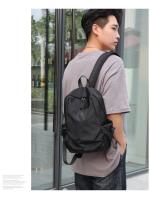 Mochila Mini Para Hombre Negra De Moda Pequeña Bolso De Hombro Escolar Impermeable De Lona Diseñador Deportes Y Viajes 2023 - details 1