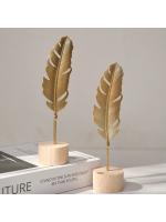 Artesanías de Hojas de Ginkgo Doradas Escultura de Hojas Nórdicas de Lujo para Sala de Estar - details 5