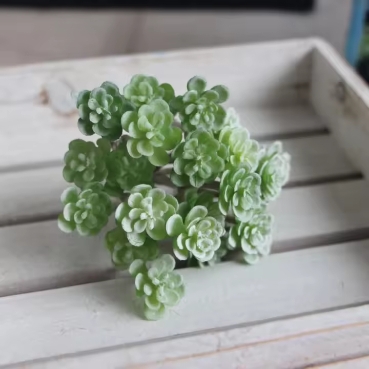 Mini planta de Cactus Artificial de 24 cabezas, planta suculenta Artificial de tacto Real de plástico, decoración de micropaisaje realista - 1