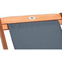 Tumbona plegable de madera de acacia, carga 160 kg, silla de jardín/playa, transpirable, ajustable, roja. - details 15