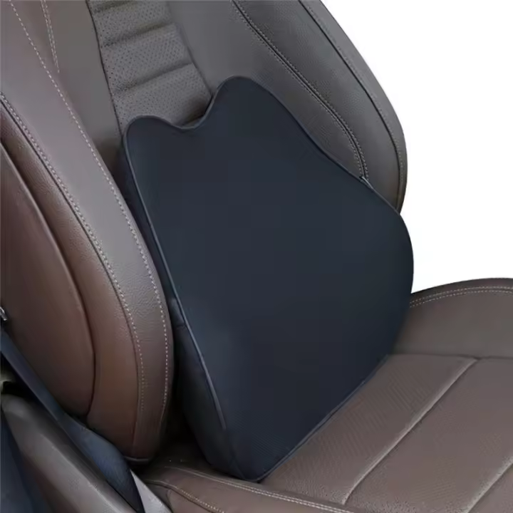 Almohadilla para coche, almohada de apoyo para la espalda de algodón con memoria transpirable lumbar para asiento, interior del coche - 1