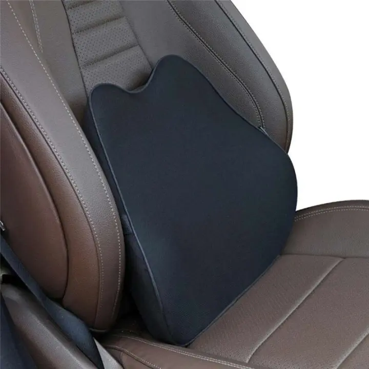 Almohadilla para coche, almohada de apoyo para la espalda de algodón con memoria transpirable lumbar para asiento, interior del coche - 1