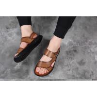 Sandalias de verano para hombre, cómodas sandalias de cuero con plataforma para exteriores, suela suave antideslizante, zapatos informales de trekking para verano, zapatos de playa para niño - details 20