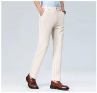 Pantalones informales elásticos para hombre, pantalones de traje de negocios, pantalones de vestir transpirables para primavera y verano, pantalones de trabajo de longitud completa para hombre - details 27
