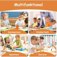 Mesa de Niños Ajustable en Altura Juego de Sillas de 4 Ideal para Jardín de Infantes y Habitación - details 75