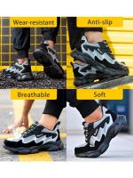 Zapatos de Seguridad para Hombres Zapatillas de Trabajo a Prueba de Perforaciones con Punta de Acero Indestructibles Moda Protección Seguridad - details 6