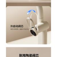 Grifo de Lavabo Alto Mezclador de Calor y Frío Montado en la Deck Mejoras del Hogar Herramientas - details 9