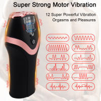 Vibrador de Pene para Masturbación Masculina 12 Velocidades Entrenador de Retraso Sexo Oral Juguetes para Hombres Ejercicio de Estimulación del Glándulo - details 3