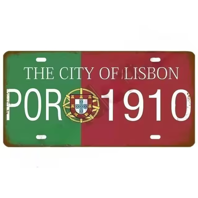 Placa de estaño para decoración de Bar, letrero de Metal, Bandera de país de Alemania, EE. UU., placa de matrícula para pared, hogar, restaurante artesanal, Francia, Rusia, España - 1