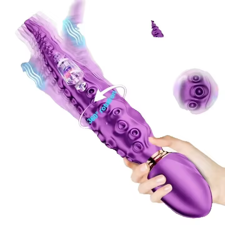 Vibrador del punto G del tentáculo del pulpo de Leten para las mujeres 360 °   Rotación Anal Clit Vagina Massger Silicona Consolador Masturbación Adultos Juguetes Sexuales 18+ - 1