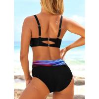 Bikinis de realce para mujer, traje de baño de cintura alta con cuello Halter, ropa de playa, 2023 - details 5