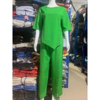 2025 Traje De Pantalones Con Dobladillo Irregular Para Mujer Elegante Moda Casual Botón Camisa De Media Manga Suelta Conjunto De Dos Piezas - details 7