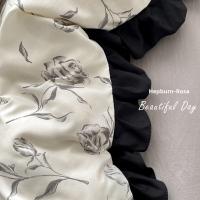Conjunto de Cama de Algodón Tejido Nube Borde Sombrero de Cama de Cuatro Piezas - details 30