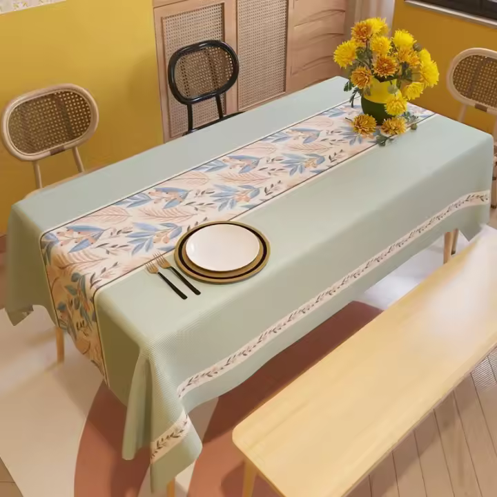 Manteles rectangulares nórdicos para decoración De fiestas, tapete bohemio con manchas impermeables - 1