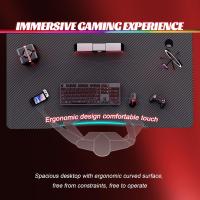 120 x 60 cm Escritorio Gaming Ergonómica Gamer Fibra Carbono para Ornador Portavasos y Gancho para Auriculares - details 11