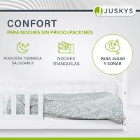 Cama Infantil 80 x 160 cm con protección anticaída, Cama casa de Madera Maciza para niños - Cama en Color Rosado - details 14