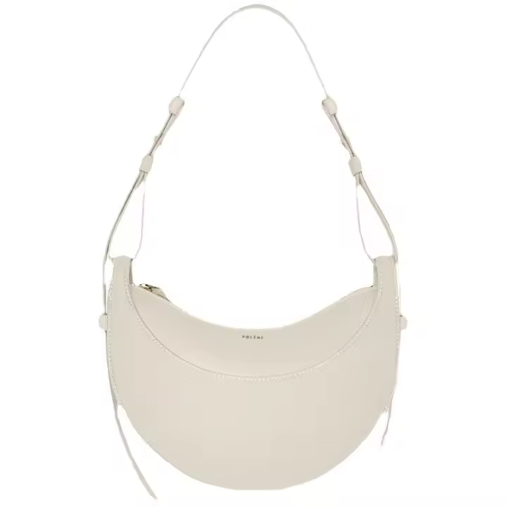 Bolso De Media Luna Polene Para Mujer Bolso De Cuero Para Las Axilas - 1