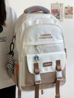Mochila Escolar De Color Suave Para Niña, Estilo Universitario, Versión Coreana, Con Letras Simples, Para Estudiantes De Primaria Y Secundaria - details 5