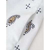 BUNO-pantalones de pierna ancha para mujer, pantalón largo recto y holgado con bordado de flores de anacardo, elegante, cintura alta, moda de verano, 2025 - details 19