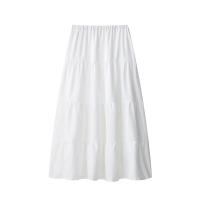 2025 Falda larga informal con cintura alta y cintura elástica, combina con todo, novedad de verano, para mujer - details 1