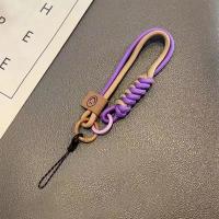 Funda de Teléfono Tejida a Color de Colisión Universal Colgante de Mano Corto con Cinturón Versátil - details 5