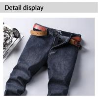 Vaqueros elásticos informales de pierna recta para hombre, pantalones vaqueros de trabajo azules y negros, modernos y clásicos, ropa de marca para hombre - details 9