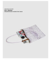 Bolso de lentejuelas de terciopelo morado, bolso de lona con encaje, nuevo bolso de mano de alta gama para viajeros, bolso de hombro de gran capacidad. - details 9
