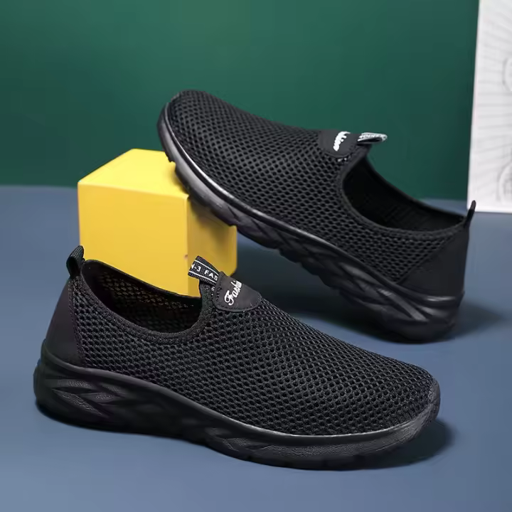 Zapatos deportivos casuales para hombre, transpirables, de malla, para verano, antideslizantes, ligeros y cómodos para exteriores. - 1