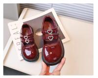 Zapatos de cuero para niños para primavera vino rojo negro elegante niña grueso gancho-bucle hermoso zapato cómodo para niños 26-36 - details 9