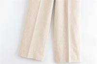 OUWU- 2025 Conjuntos De 2 Piezas De Verano Para Mujer, Chalecos Sólidos Informales A La Moda, Abrigos Y Pantalones Rectos, Ropa De Calle Elegante Para Mujer, Dos Trajes - details 8