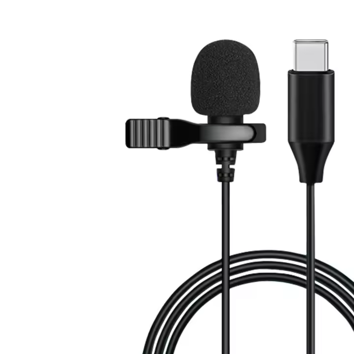 Micrófono Lavalier USB tipo C para Android, Kit de micrófono de solapa omnidireccional para grabación de Audio y Video (6,56 pies) - 1