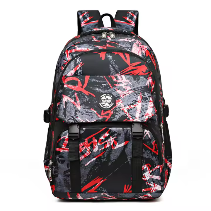 Mochila de camuflaje con muchos bolsillos para niño y adolescente, Bolsa Escolar de gran capacidad, resistente al agua - 1