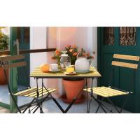 Conjunto Mesa y 2 Sillas Jardín Plegable