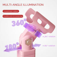 Secador portátil con soporte para uñas, lámpara de secado rápido, luz Led UV, recargable, para manicura - details 3