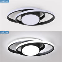 Goeco-Lámpara de Techo de 39W, Plafón LED de Diseño Doble Redondo, Iluminación Moderna Decorativa de Luz blanca fría 6500K, 220V - details 4