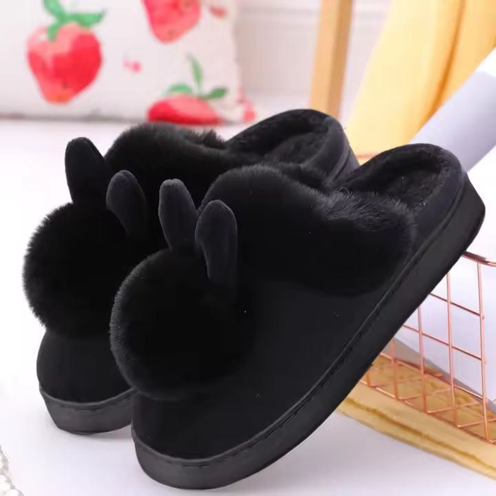Zapatillas de casa suaves de invierno cálidas antideslizantes para damas - 1