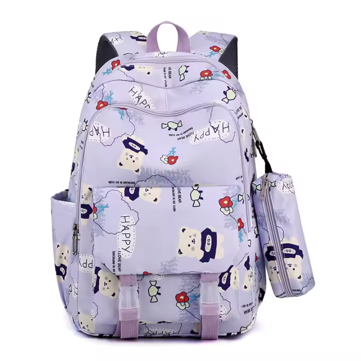 Mochila escolar para niñas Bolsa de libros linda y ligera de gran capacidad - 1