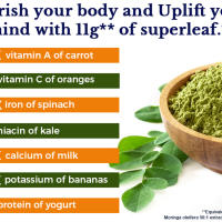 Vitalitown Moringa contains the equivalent of 11g Organic Moringa Leaves in 2 plant-based capsules.