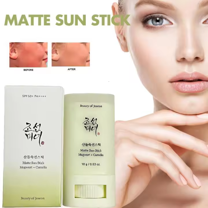 Protector solar en barra mate SPF50 + crema protectora UV antioxidante control de aceite crema solar refrescante cosmético coreano 18g - 1