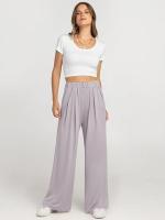 Pantalones de moda para mujer con cintura alta y piernas anchas sólidas para - details 2